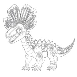 Dilophosaurus Coloring Page - Printable Coloring page