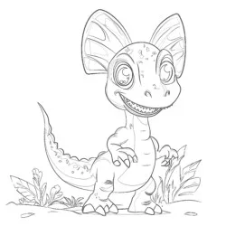 Dilophosaurus Coloring Page - Printable Coloring page