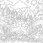 Dino Egg Coloring Page