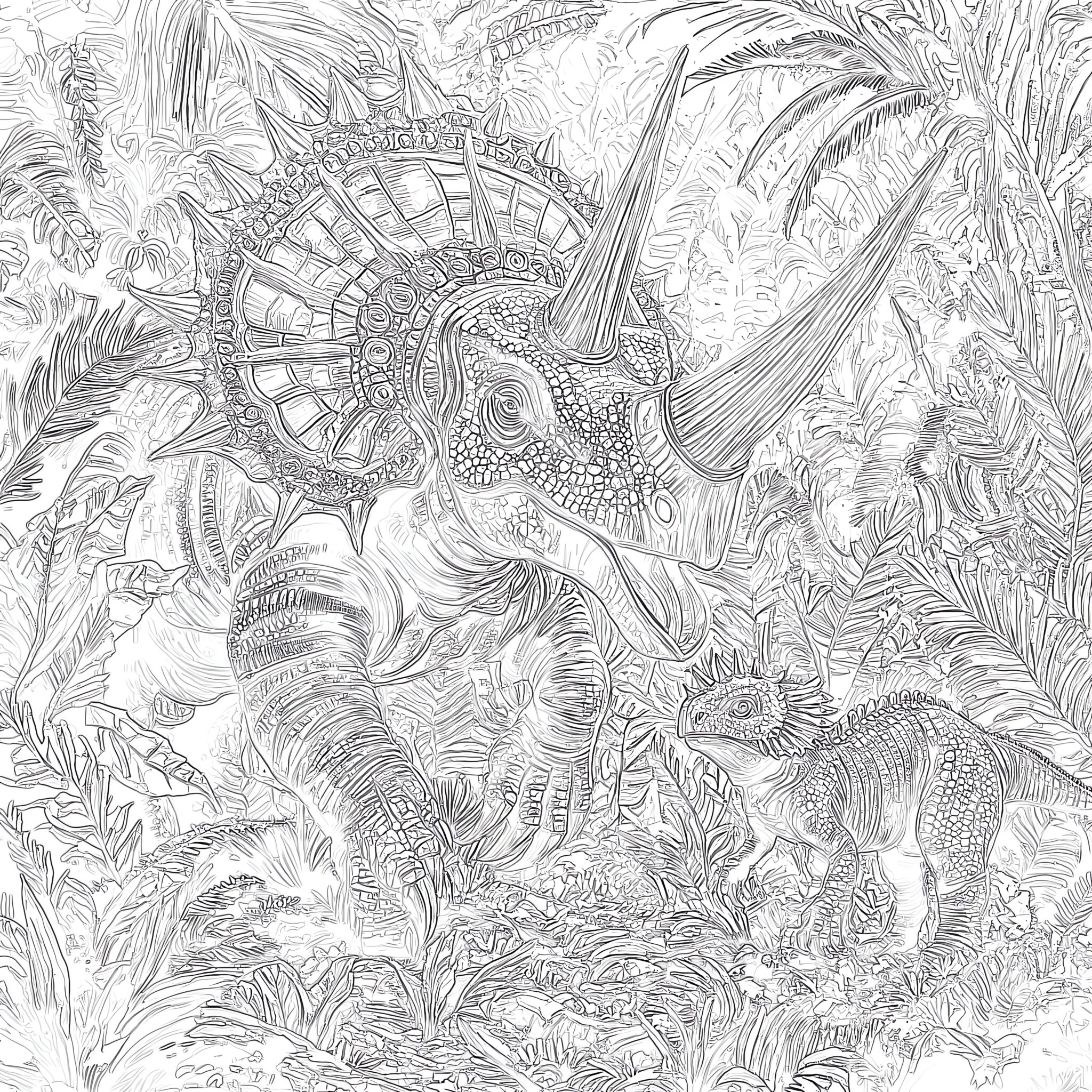 Dinosaur Adult Coloring Pages | Coloring Pages Mimi Panda