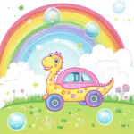 Dinosaur Car Coloring Pages 2 2