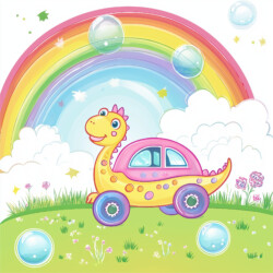 Dinosaur Car Coloring Pages - Origin image