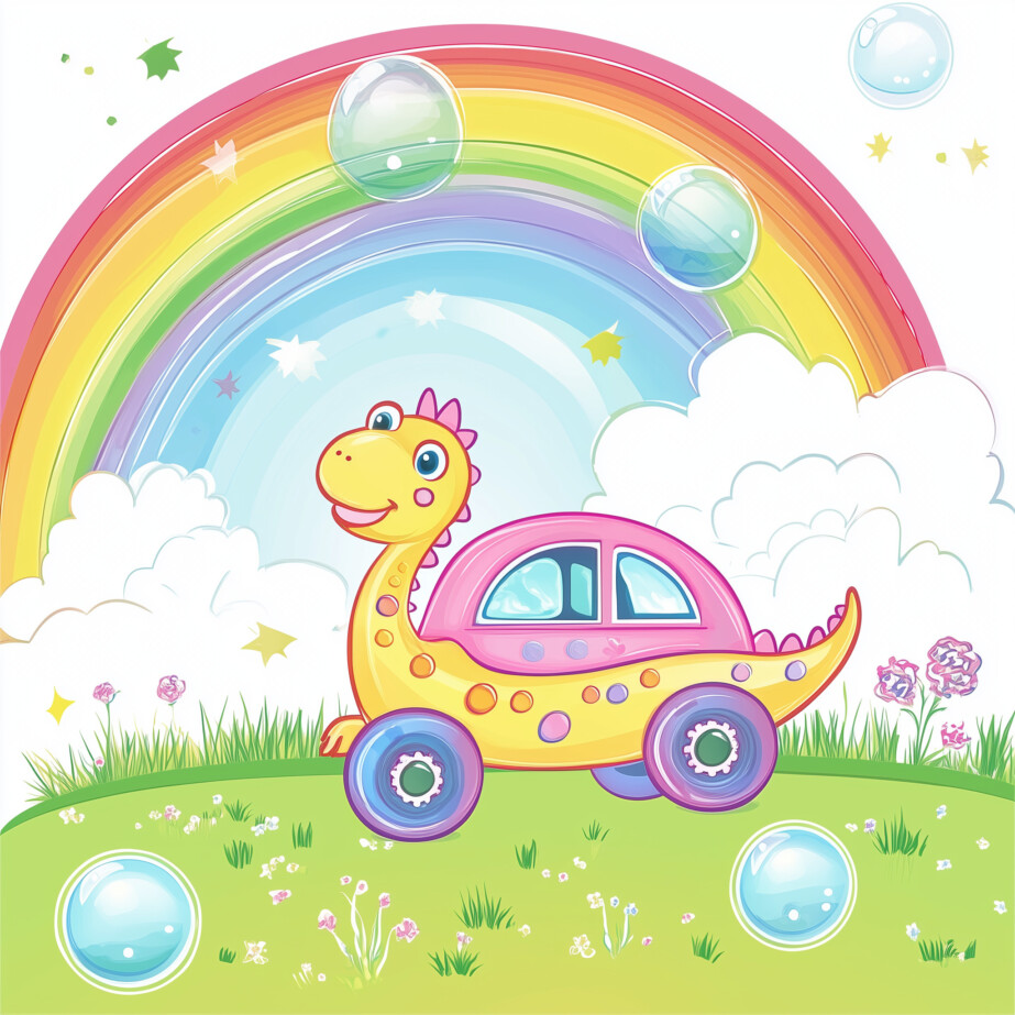 Dinosaur Car Coloring Pages 2