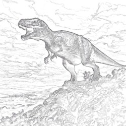 Dinosaur Color Page Printable - Printable Coloring page