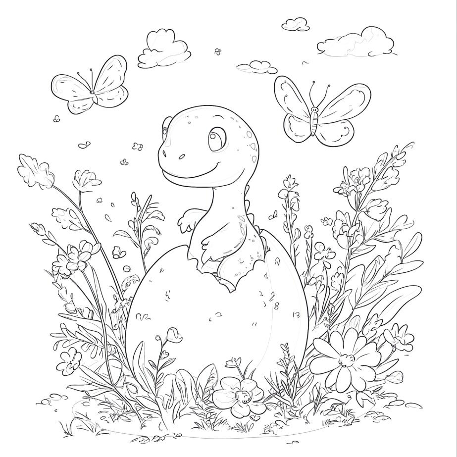 Dinosaur Coloring Page Printable