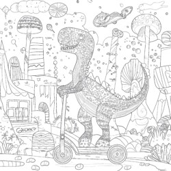 Dinosaur Coloring Pages Velociraptor - Printable Coloring page