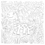 Dinosaur Coloring Print