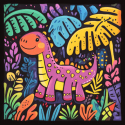 Dinosaur Coloring Print - Origin image