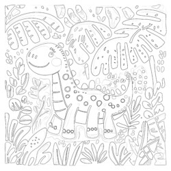 Dinosaur Coloring Print - Printable Coloring page