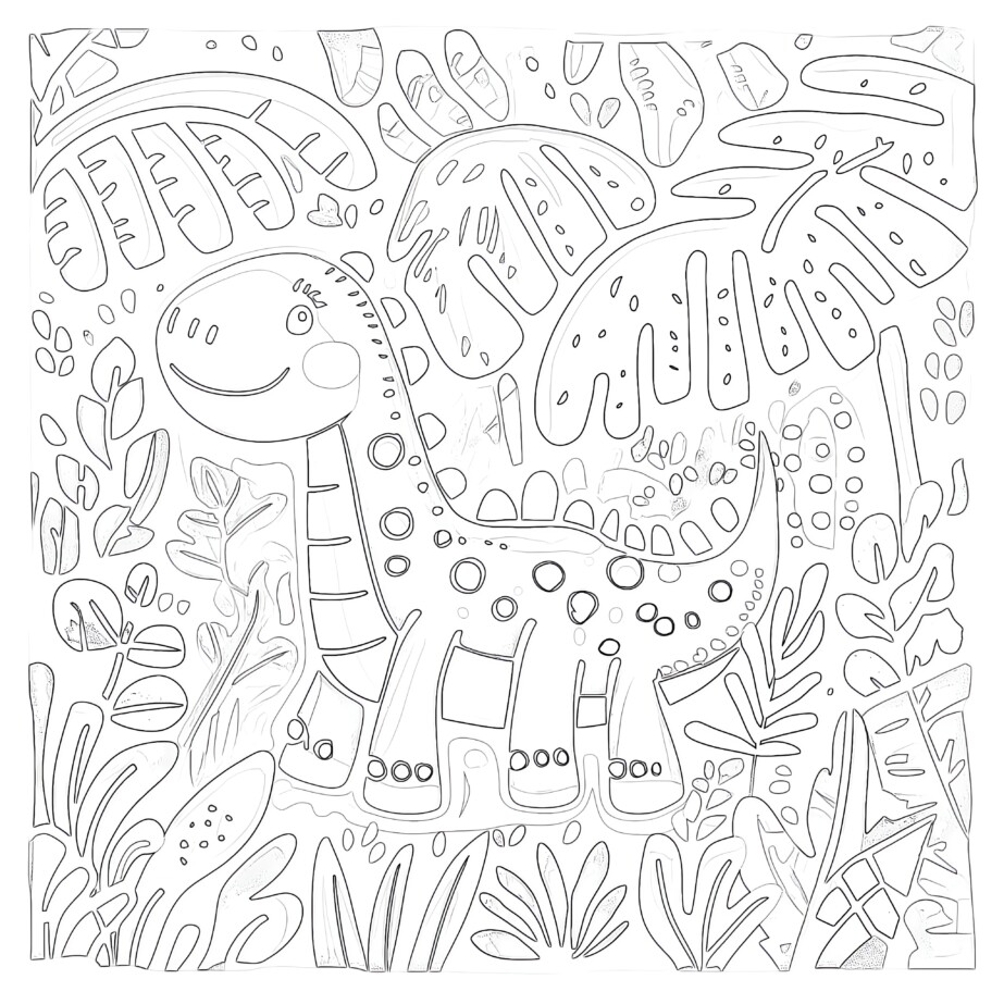 Dinosaur Coloring Print