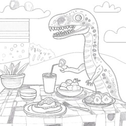 Dinosaur Coloring Sheets Preschool - Printable Coloring page