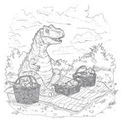 Dinosaur Coloring Worksheet - Printable Coloring page