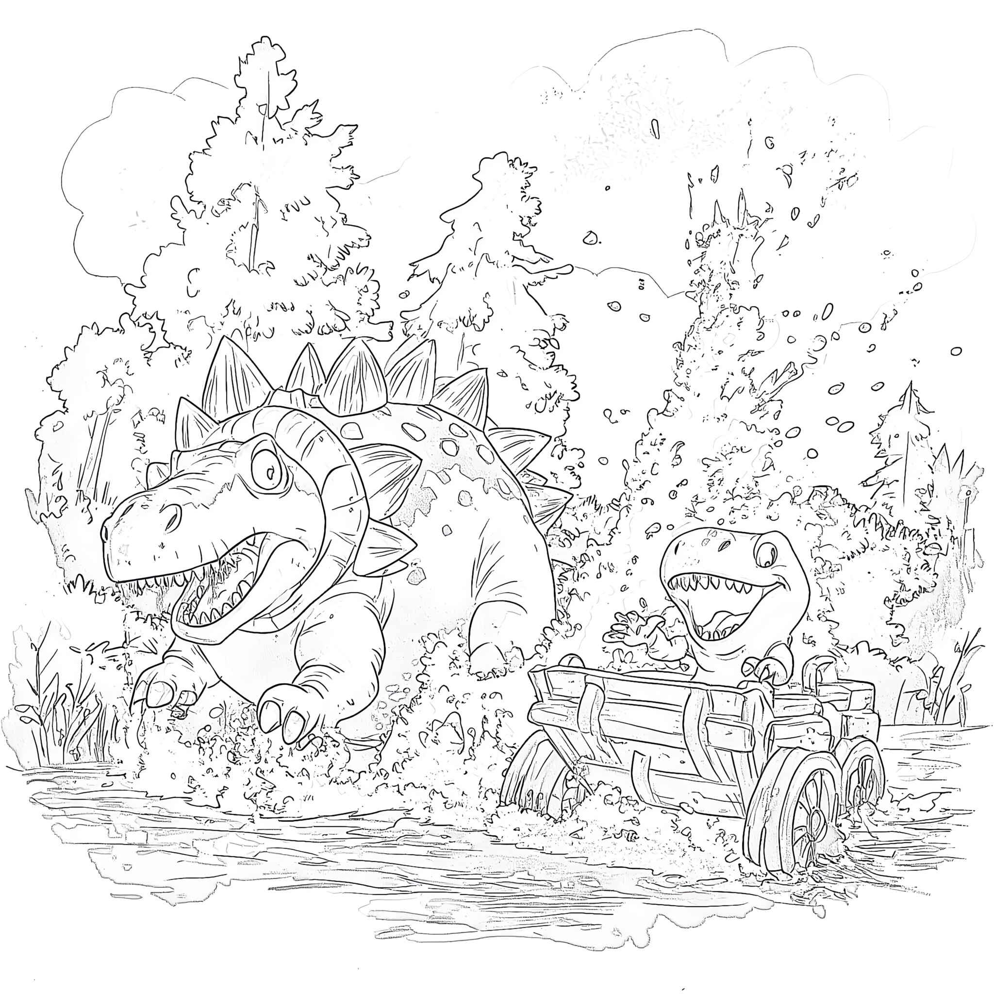 Dinosaur Colouring Printable | Coloring Pages Mimi Panda