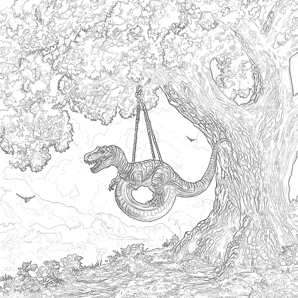 Dinosaur Drawing Page | Coloring Pages Mimi Panda