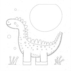 Dinosaur Picture To Colour In - Printable Coloring page