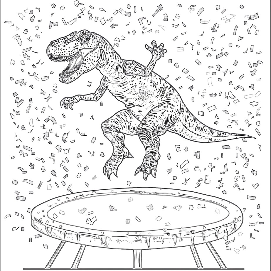 Dinosaur Print Coloring Pages