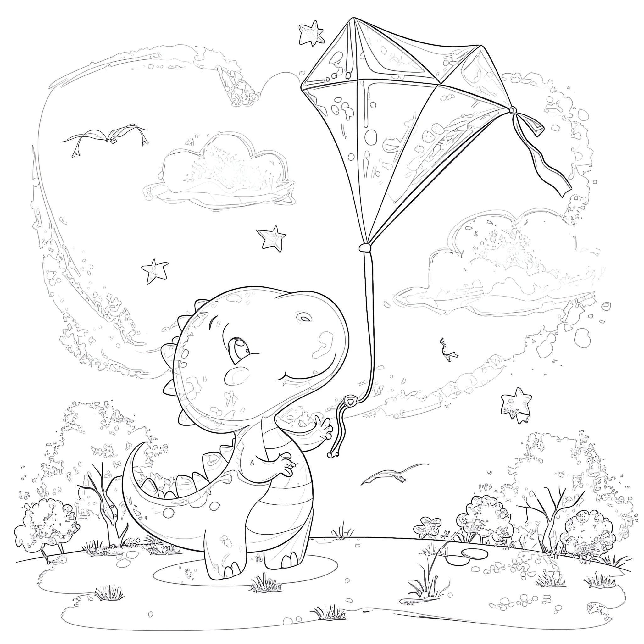 Dinosaur Printouts Free | Coloring Pages Mimi Panda