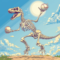 Dinosaur Skeleton Coloring Page - Origin image