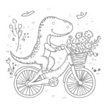 Dinosaur T Rex Colouring Pages