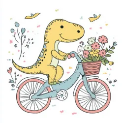 Розмальовки динозавра Т-рекса - Оригінальне зображення