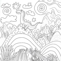 Dinosaur To Color In - Printable Coloring page