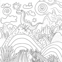 Dinosaur Zum Ausmalen - Druckbare Ausmalbilder
