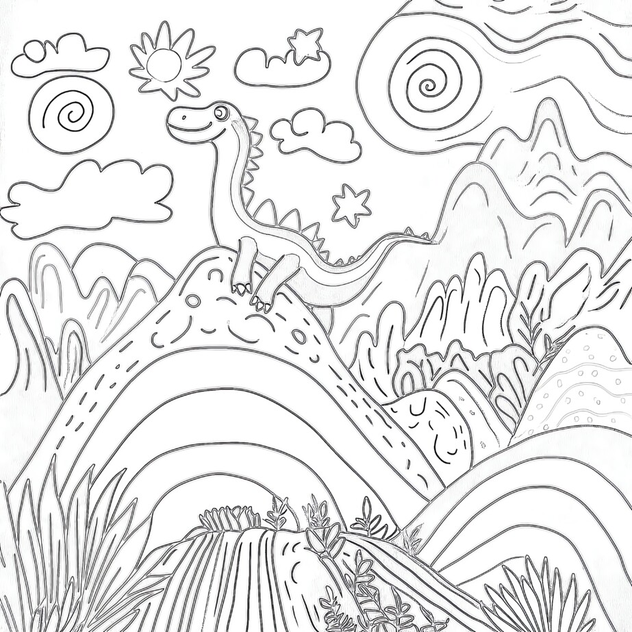 Dinosaur To Color In