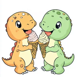 Einfache Süße Dinosaurier Ausmalbilder - Ursprüngliches Bild