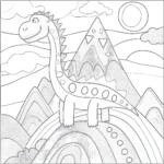 Easy Dino Coloring Pages