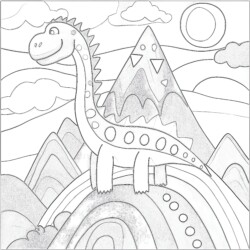 Easy Dino Coloring Pages - Printable Coloring page