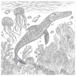 Elasmosaurus Coloring Page