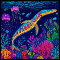 Elasmosaurus Ausmalbild - Ursprüngliches Bild