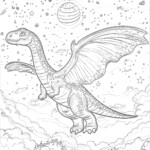 Flying Dinosaur Coloring Page