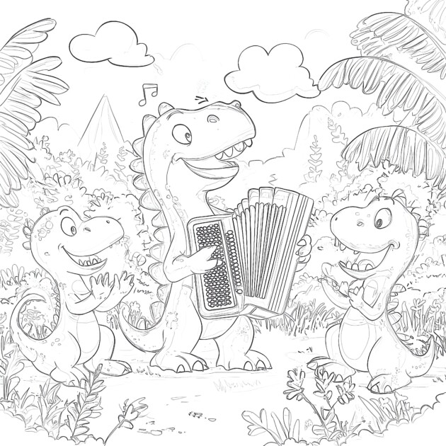 Realistic Dinosaur Coloring Pages | Coloring Pages Mimi Panda