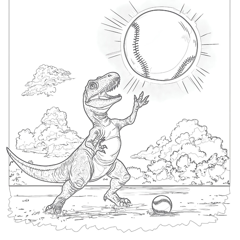 Free T Rex Coloring Page