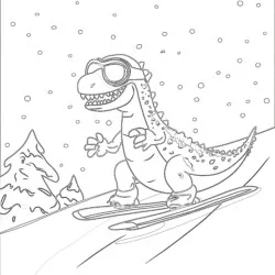 Kostenlose T-Rex Dinosaurier Ausmalblätter - Druckbare Ausmalbilder