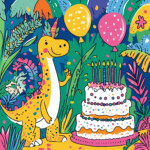 Happy Birthday Dinosaur Coloring Pages 2 2