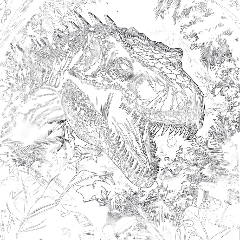 Indominus Rex Jurassic World Coloring Pages