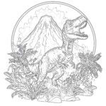 Jurassic World Allosaurus Coloring Page