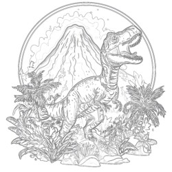 Jurassic World Allosaurus Coloring Page - Printable Coloring page