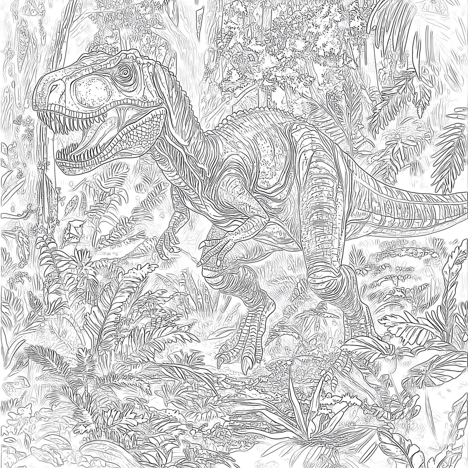 Jurassic World Giganotosaurus Coloring Page | Coloring Pages Mimi Panda