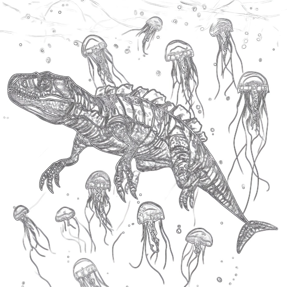 Jurassic World Mosasaurus Coloring Pages