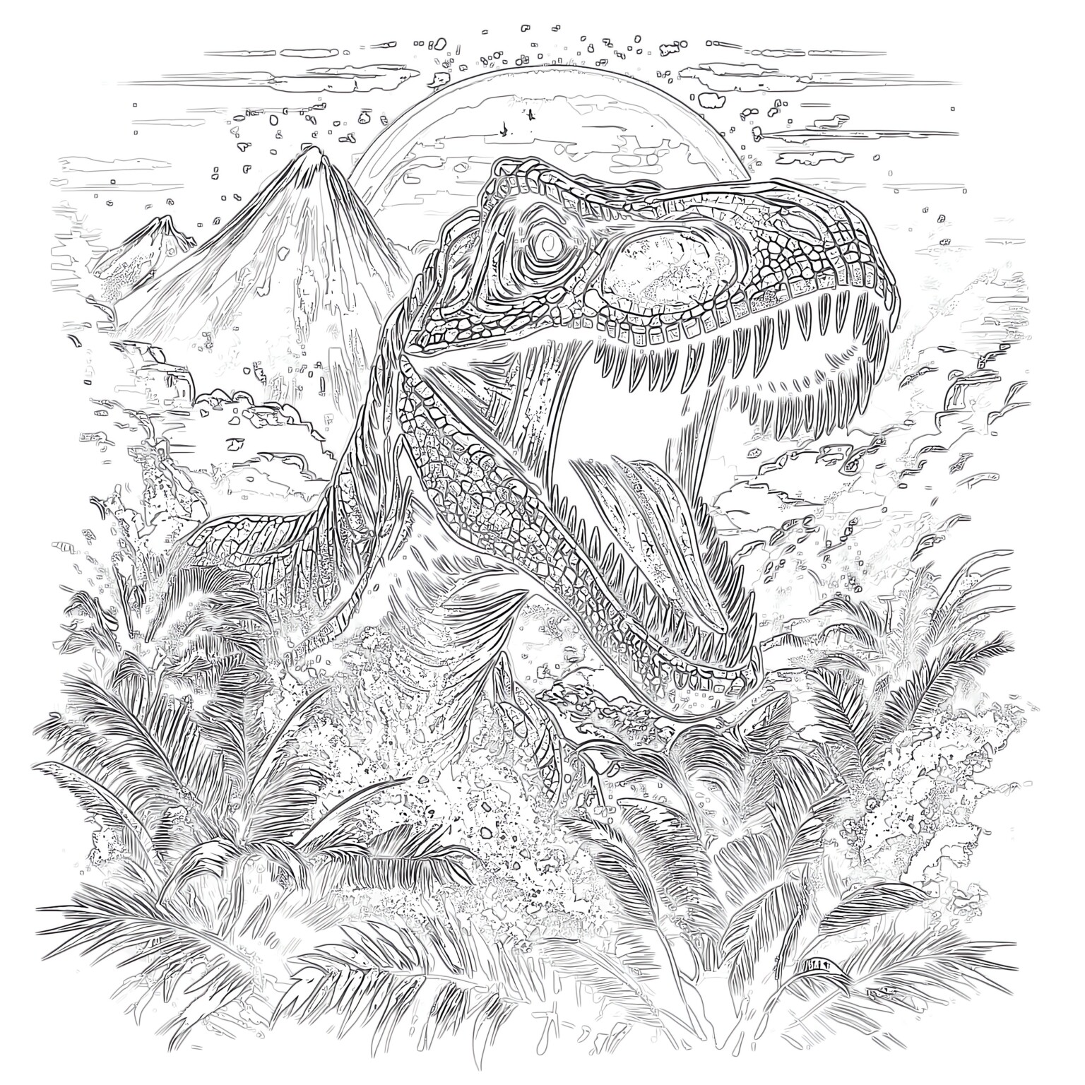 Jurassic World Realistic Dinosaur Coloring Pages | Coloring Pages Mimi ...