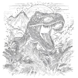 Jurassic World Realistic Dinosaur Coloring Pages - Printable Coloring page