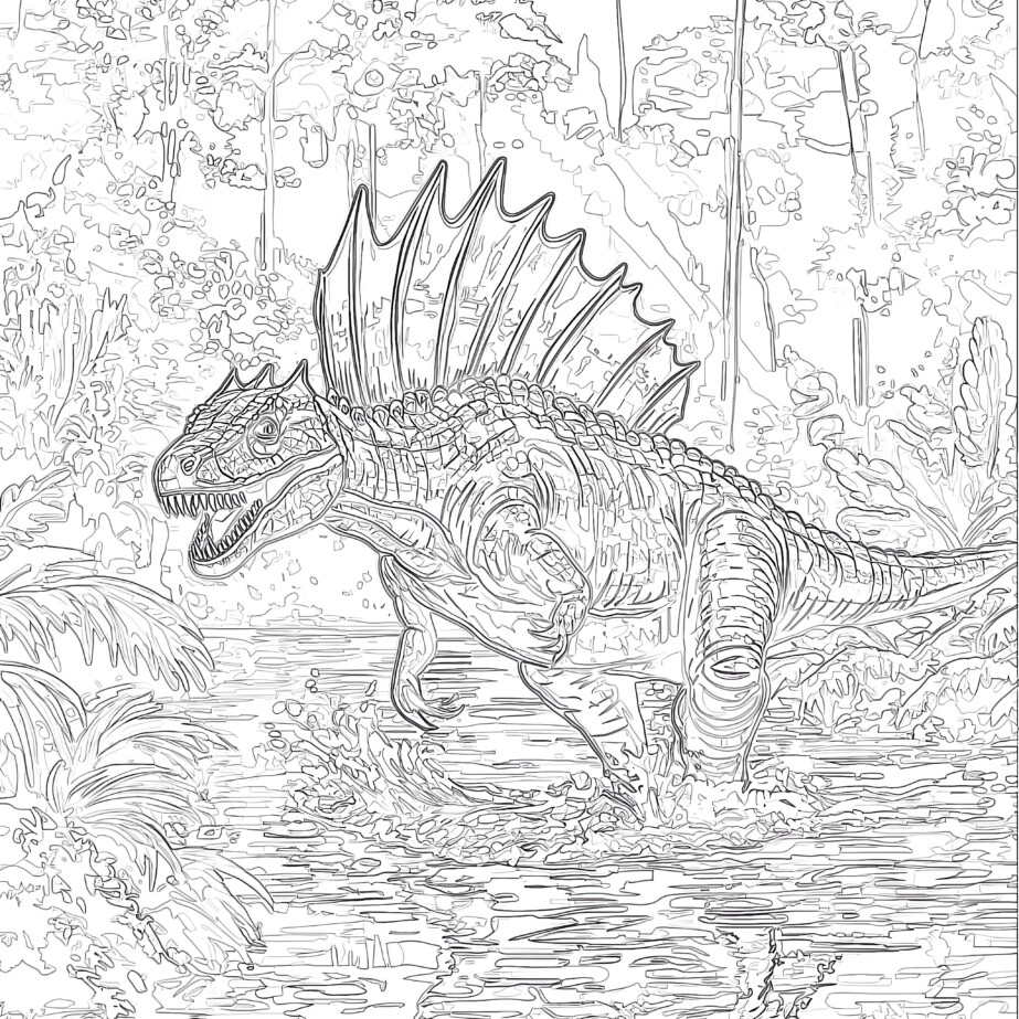 Jurassic World Spinosaurus Coloring Pages