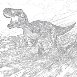 Jurassic World T Rex Coloring Page - Printable Coloring page