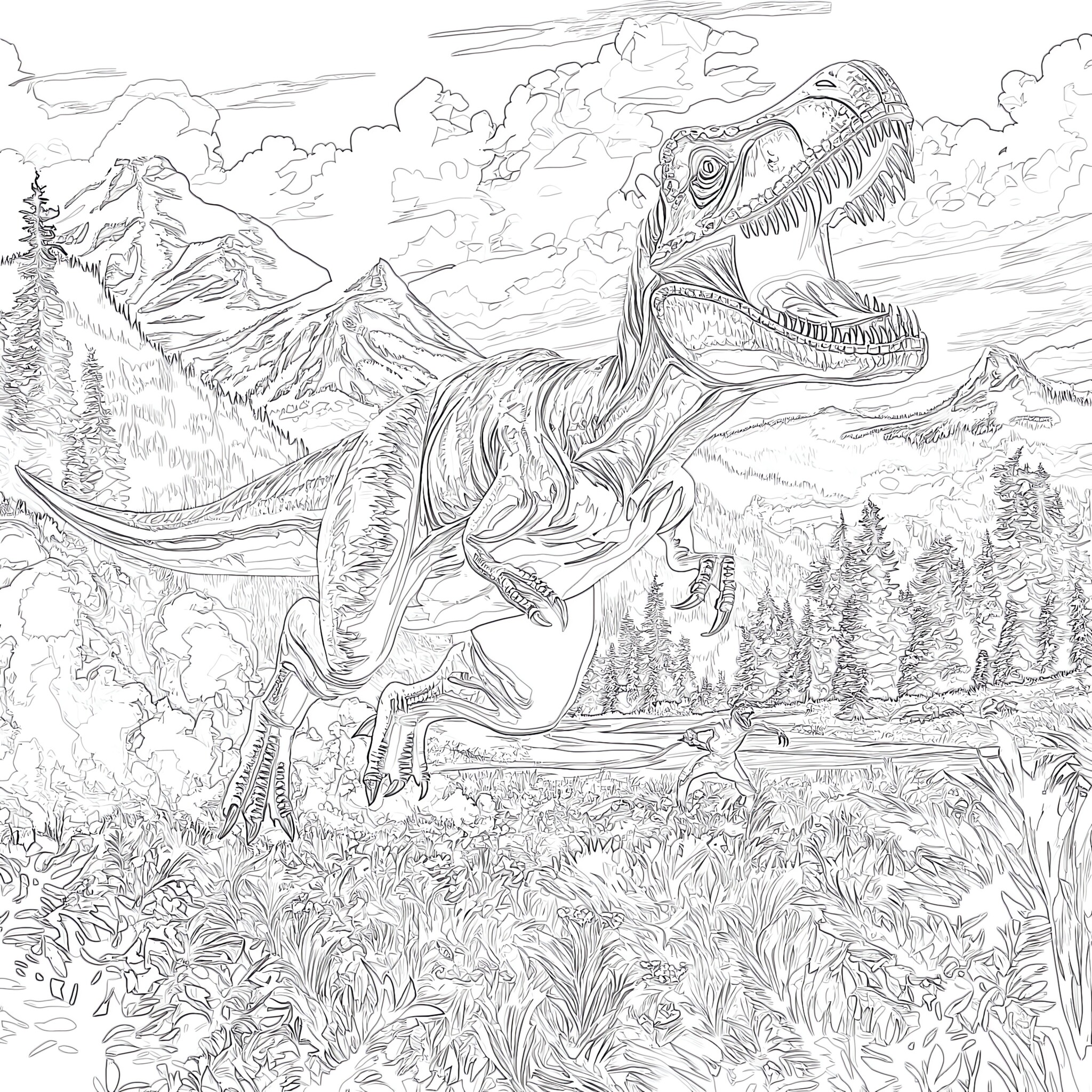 Jurassic World T Rex Ausmalbilder | Ausmalbilder Mimi Panda