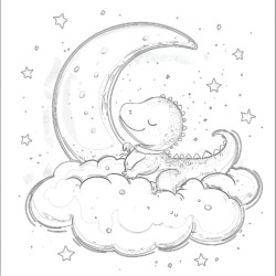 Kawaii Dinosaur Coloring Pages - Printable Coloring page