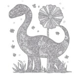 Long Neck Dinosaur Coloring Page