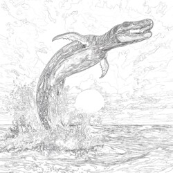 Mosasaurus Coloring Page - Printable Coloring page